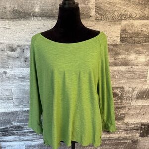 Cut Loose Lime Green Women's Blouse
